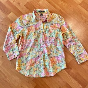 Lauren Ralph Lauren Floral Button Down